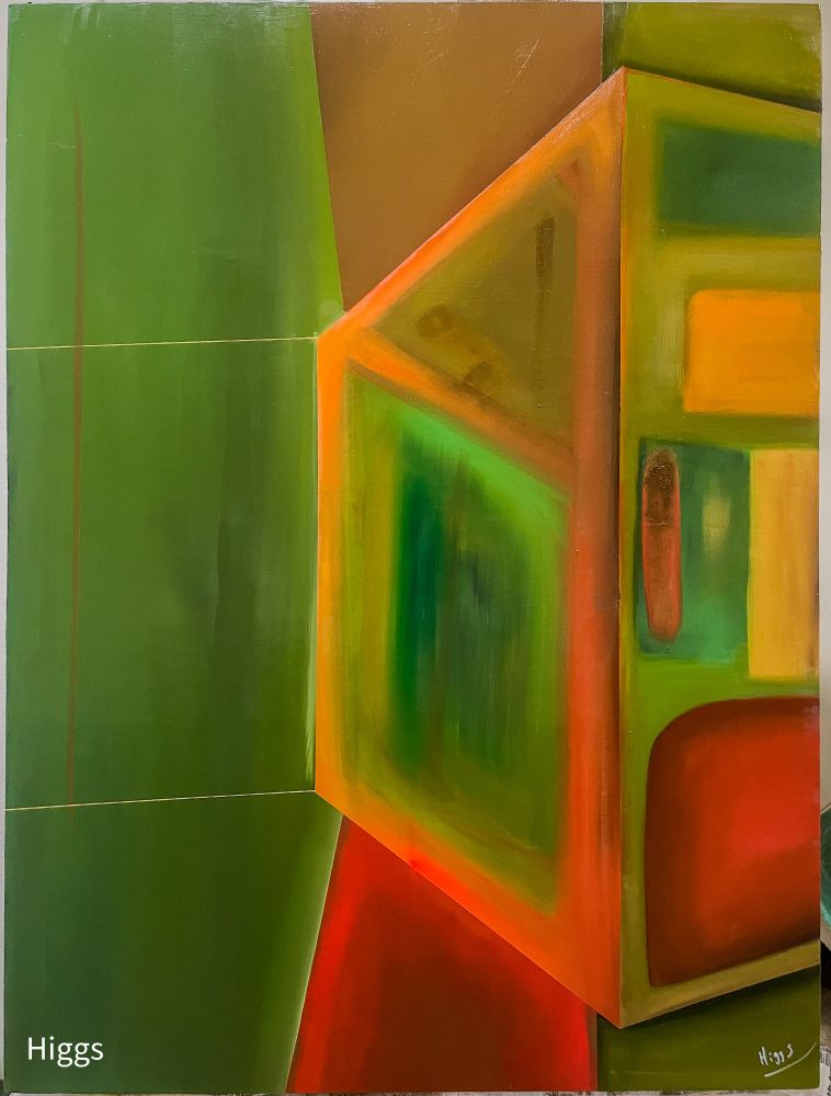 This is an oil on wood, an abstract expressionist painting. 36 inches wide by 48 length, it is called "A Tome from Alice Coltrane." It utilizes an earthy tone, with multiple shades of green, olives, oxides, orche yellows and gold, with browns and reds. 