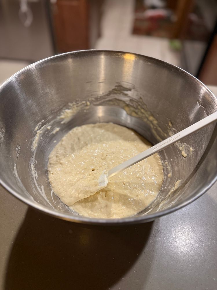 Flour, 1½ cups Baking powder,
3½ teaspoons
Salt, ¾ teaspoon
Sugar, 3 tablespoons
Egg, well beaten, 1
Milk, about 1 cup Shortening, melted,
3 tablespoons