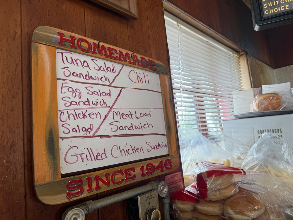 One of the menu boards at the Choo Choo Grill in Grand Rapids on Plainfield 