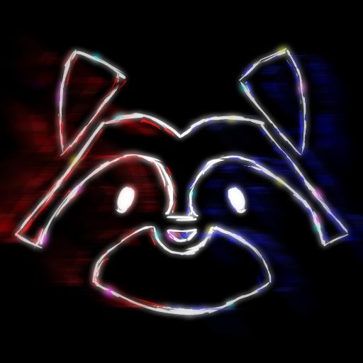 An outlined icon of a raccoon character