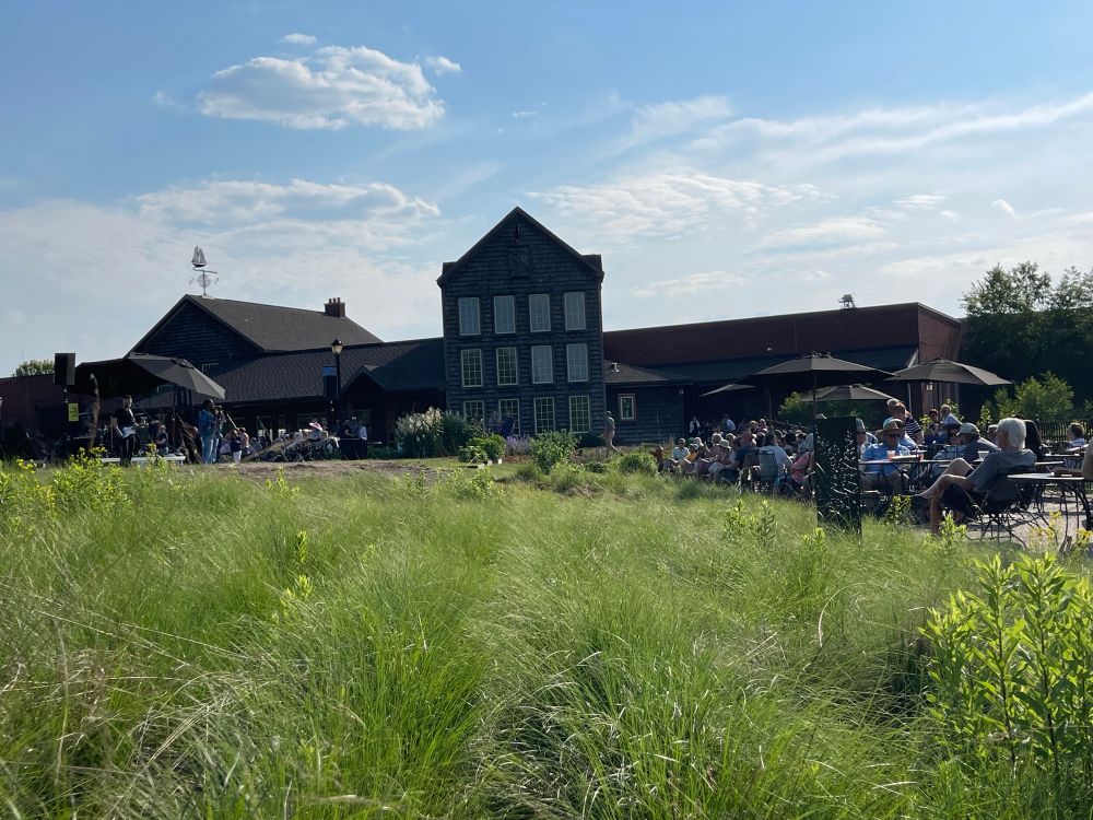 An outdoor concert at the Minnesota marine art museum 
