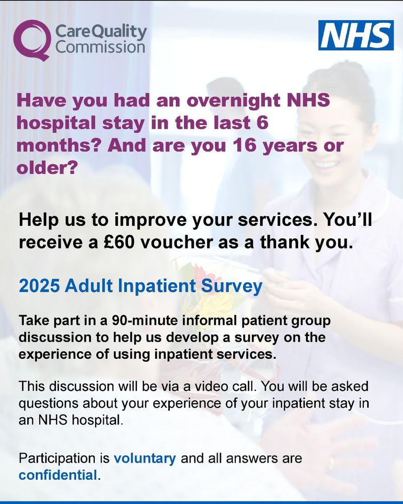 2025 Adult In-patient Survey focus group promotion