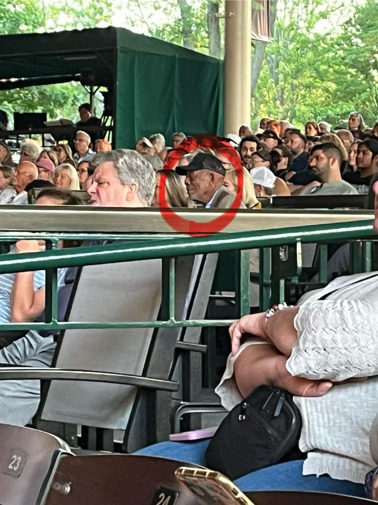 Freeman seated in the audience 
