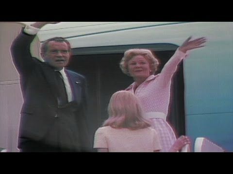 Richard Nixon departs from Washington for the last time as president