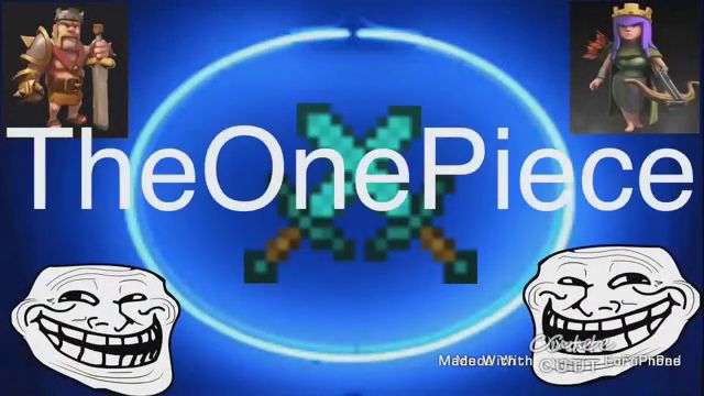 Frame taken from MrBeast's Worst Intros series episode 5 showing a Minecraft themed intro with the channel's name being 'TheOnePiece'.