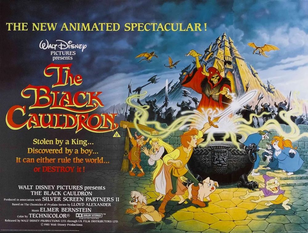 Original alternate movie poster art for THE BLACK CAULDRON 