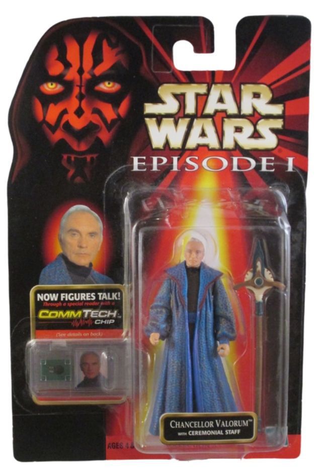 Unopened Star Wars Episode I action figure of Chancellor Valorum as played by Terence Stamp. 