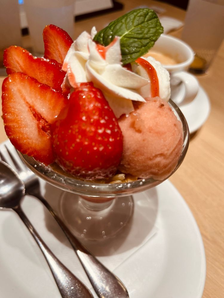 あまおうといちごなソルベが美味しかった