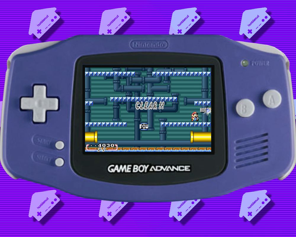 Hitting the Clear screen in level 1 of Mario Bros Classic on the GBA