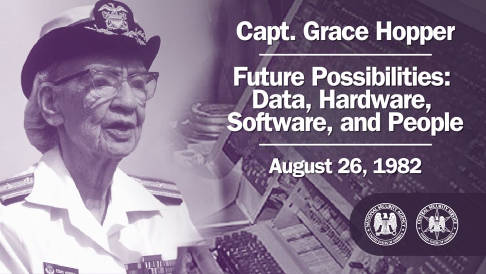 Capt. Grace Hopper on Future Possibilities: Data, Hardware, Software, and People (1982)