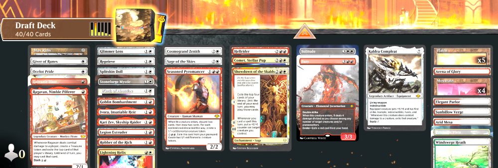 Magic Arena Boros deck for Powered Cube