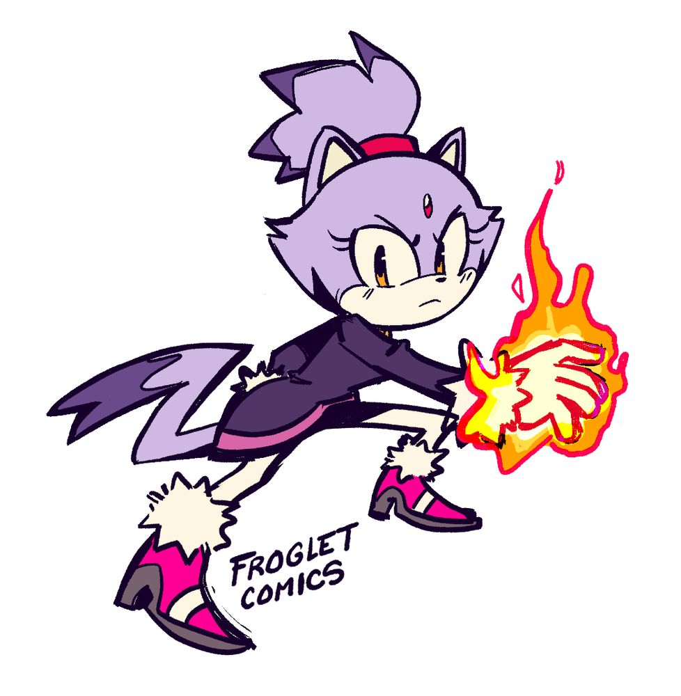 A silly sketch of Blaze the cat