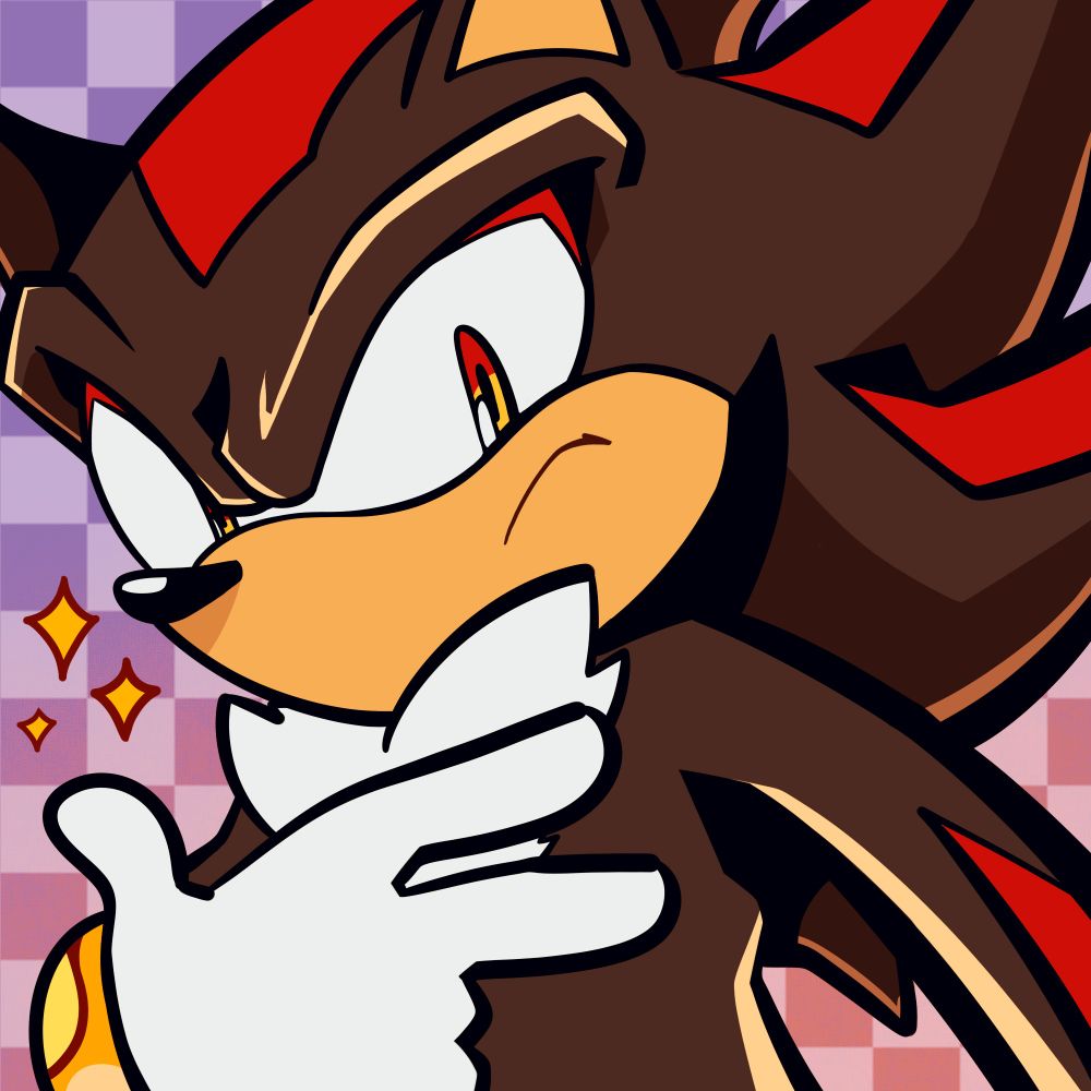 An image of Shadow the hedgehog holding a peace sign.