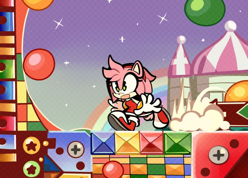 Amy running through Toy Kingdom