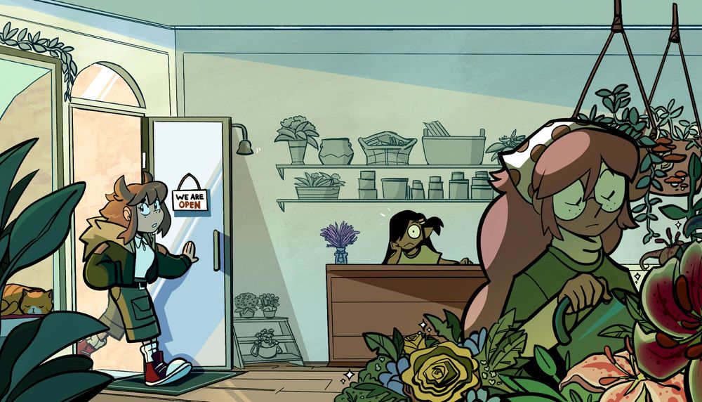 A flowershop Illustration