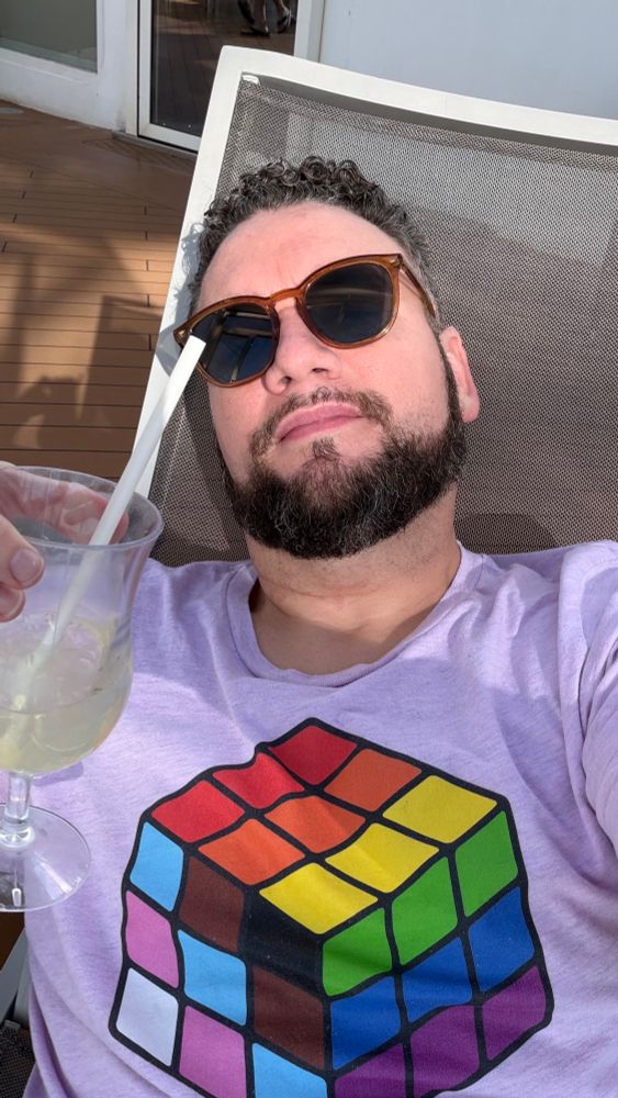 Selfie in a lounge chair with a margarita