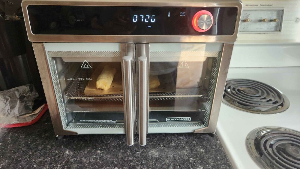 An air fryer heating some rolls 

(it also also do other things, but airfrying is one of them)