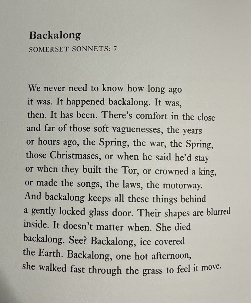 Text of a poem “Backalong” by Nia Broomhall.