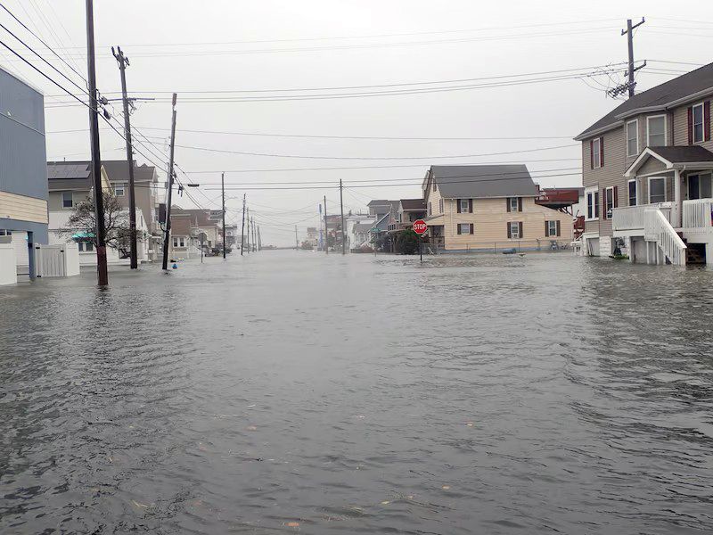 Tidal flooding in North Wildwood (Cape May County) on October 12th caused by a stalled nor'easter just off the coast.