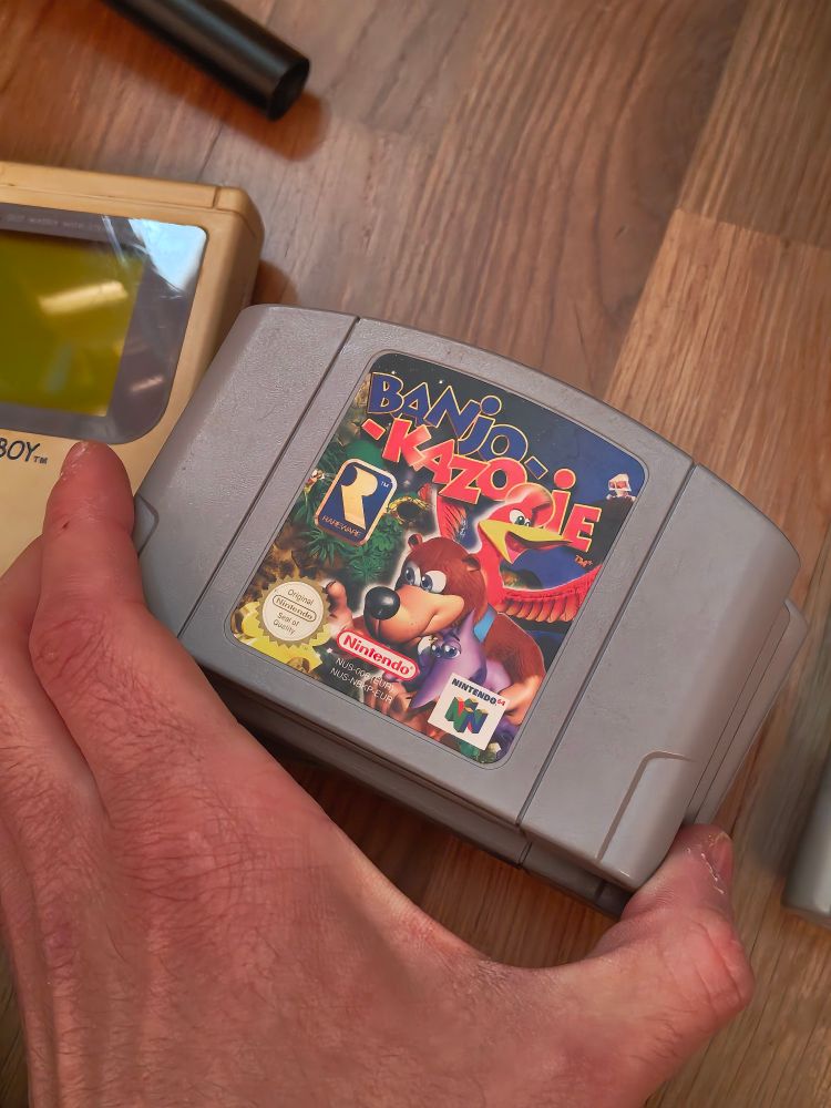 Photo of N64 banjo-kazooie cartridge 