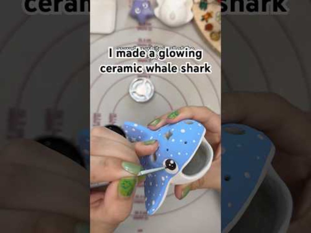 ceramic whale shark from start to finish ✨