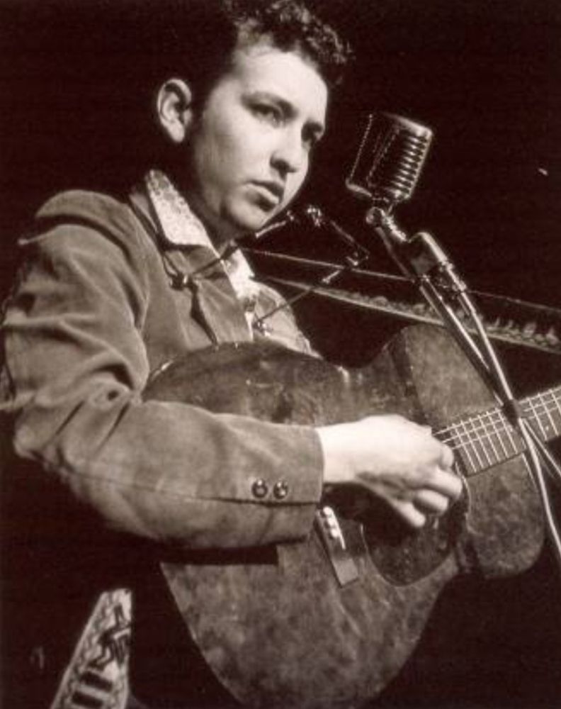 Bob Dylan at Gerdes Folk City, 1961. 
