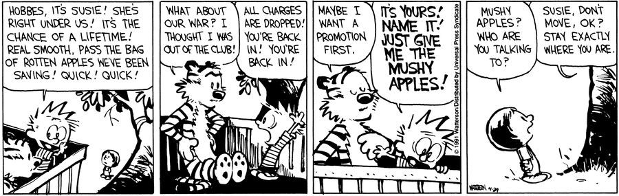 Calvin and Hobbes from the archive! April 29, 1991