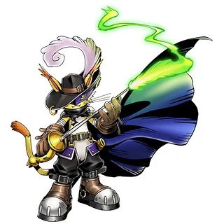 Official art of the digimon Nyabootmon