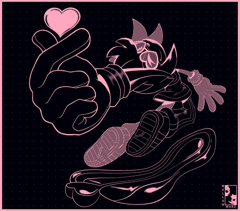 Lineart version of the Amy Rose illustration 