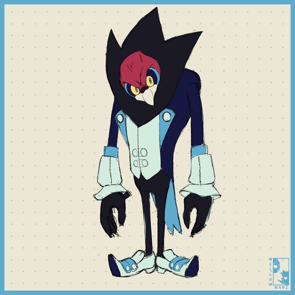 Illustration of my sonic O.C. Sharp the Vulture