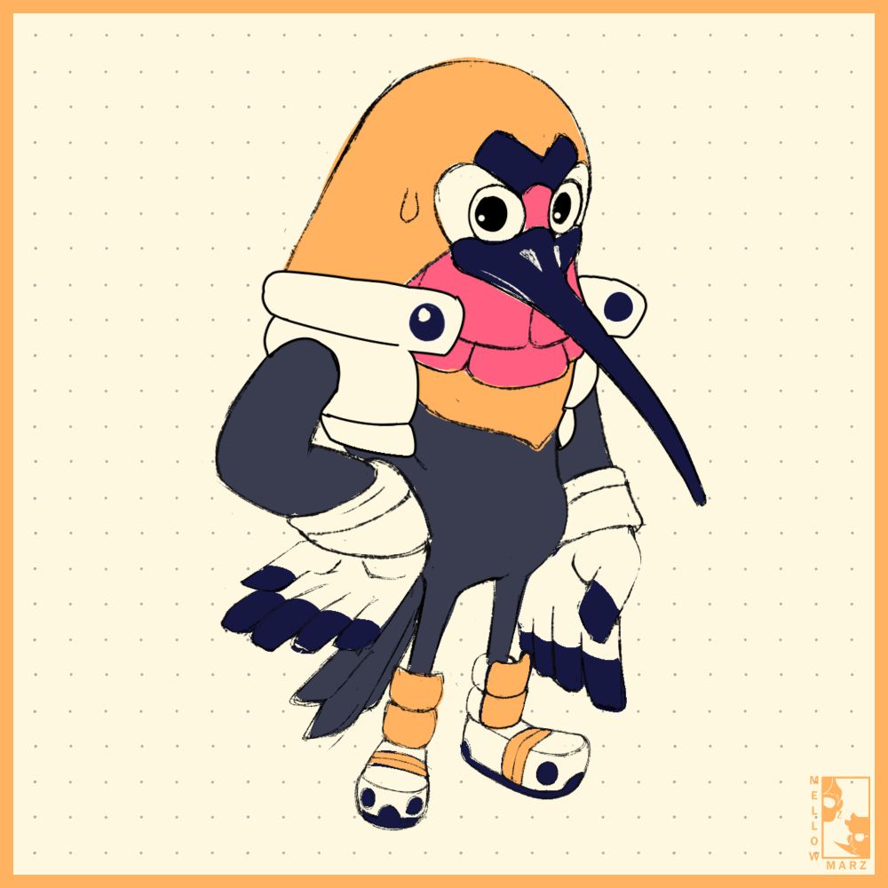 Illustration of my sonic O.C. Sweet the Hummingbird