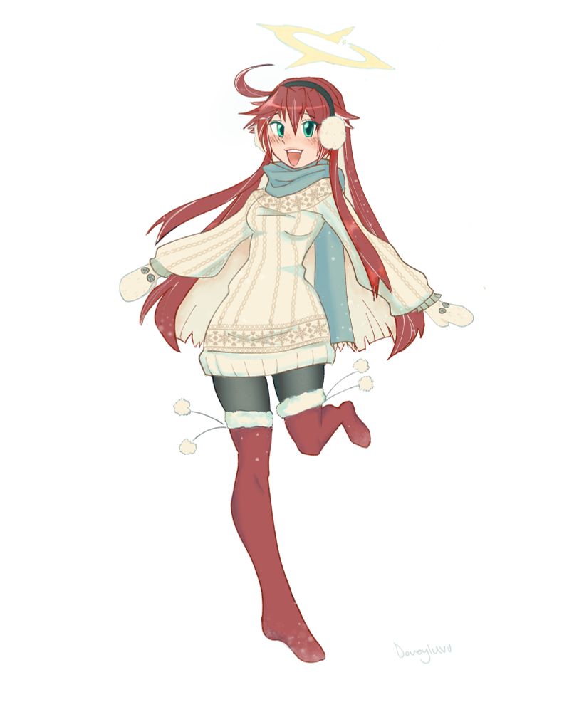 Jack-O' Valentine (Guilty Gear Strive) in winter themed clothes 