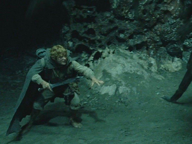 An accurate size representation of me fighting the spider in my office.

Samwise vs one leg of Shelob