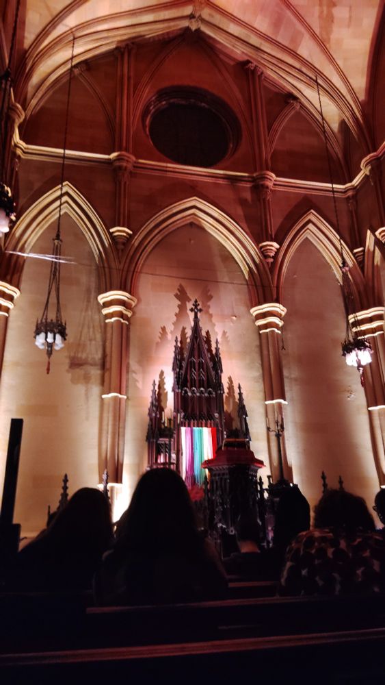 The pulpit at a Unitarian church in Brooklyn