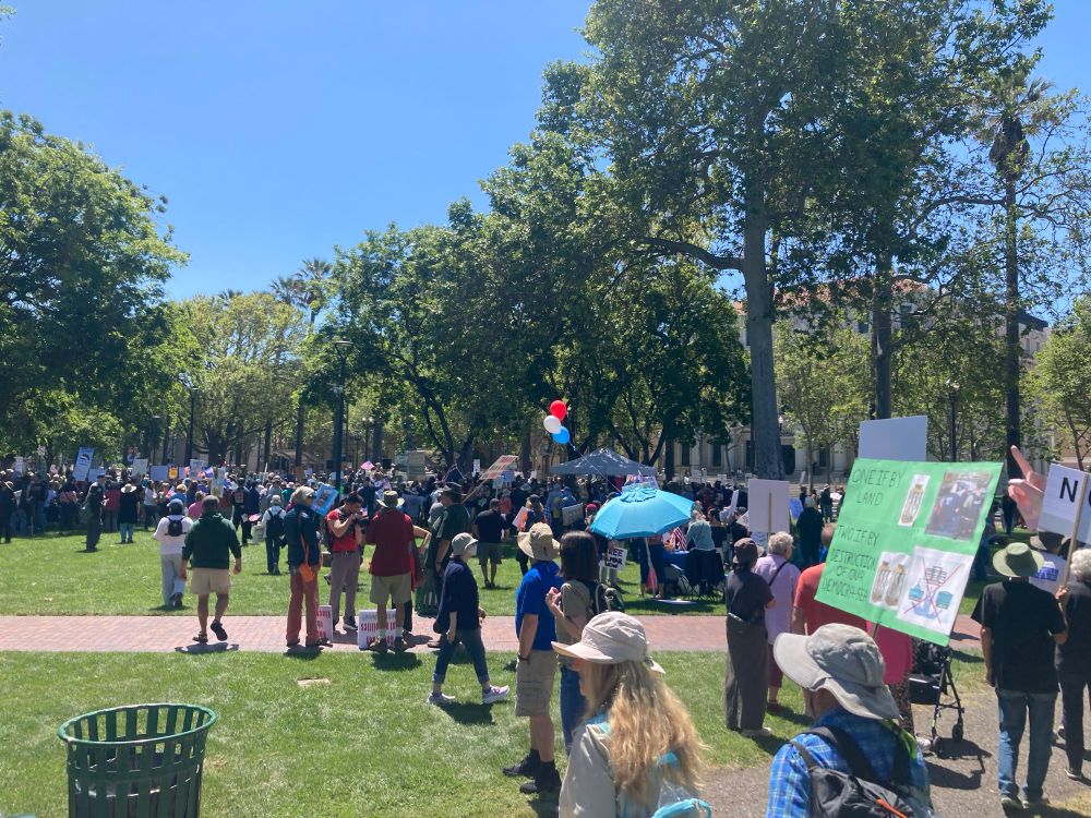 Protesters beginning their March against the Trump administration’s illegal actions