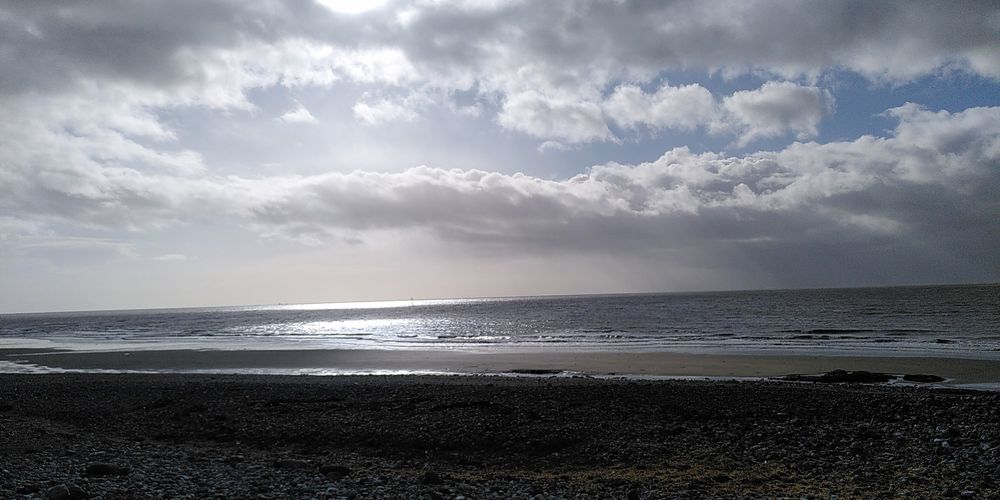 Sunset over Maryport beach