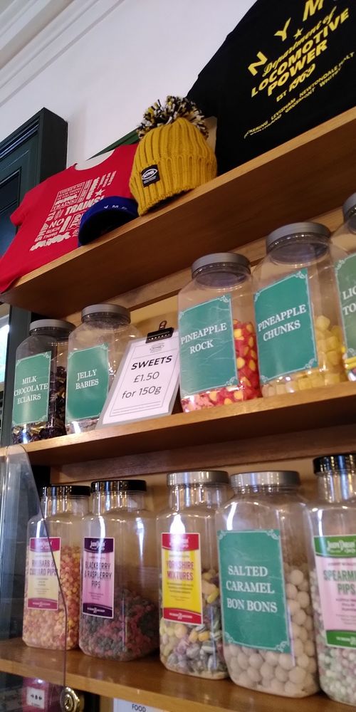 Sweet shop - many sweets in jars. Some already purchased for a train trip tomorrow.