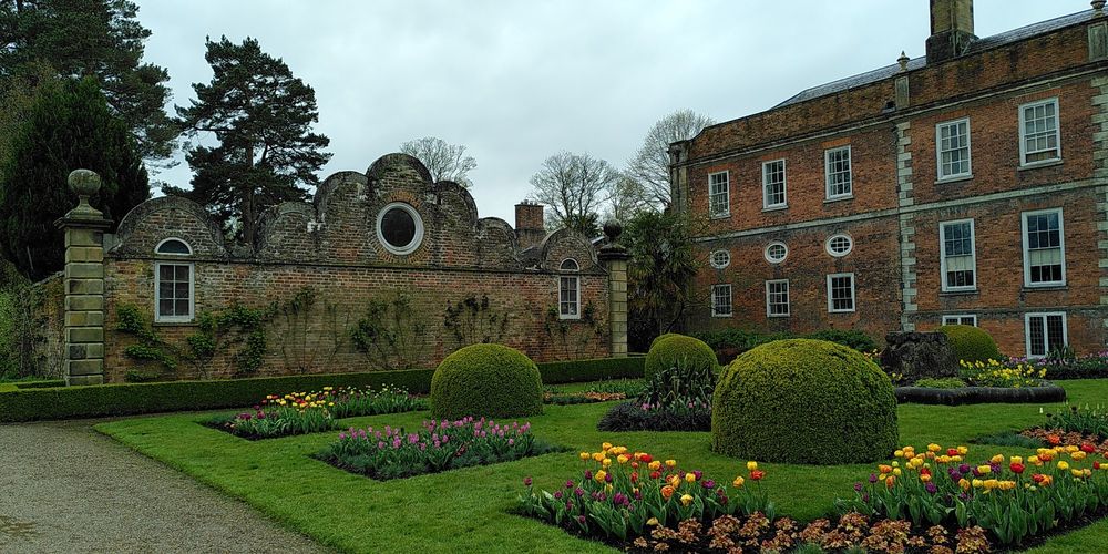 Super Dutch inspired gardens and building at Erdigg, Wales