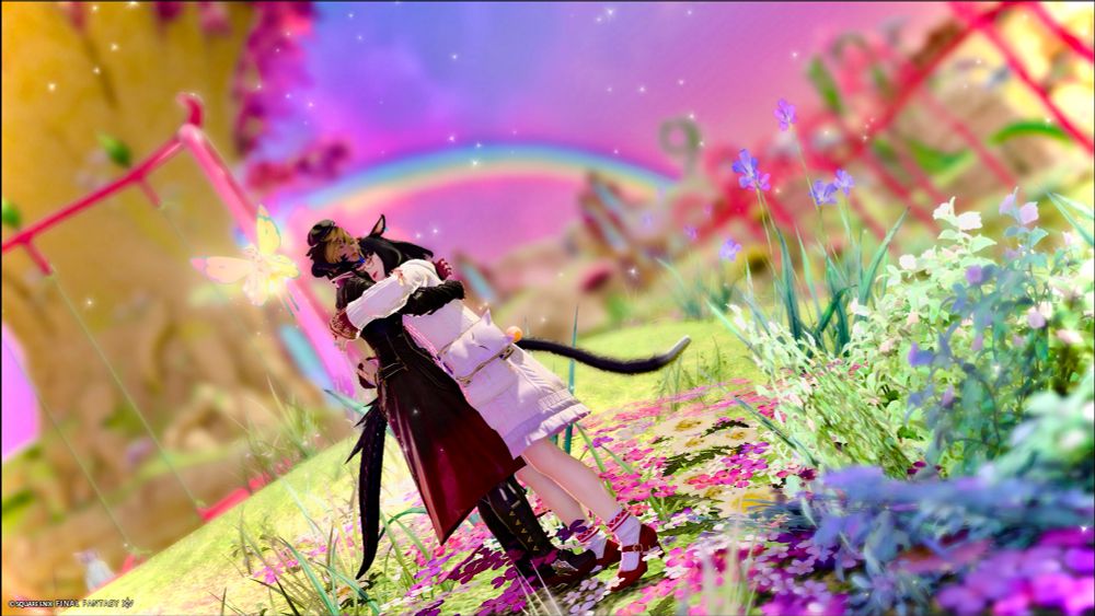 Very proud of myself for catching the right weather and arranging the right lightings and poses for this gpose 🥹 made on ps5.
Lorewise I think they are just adventure partners who look shippable but nothing really happens… 