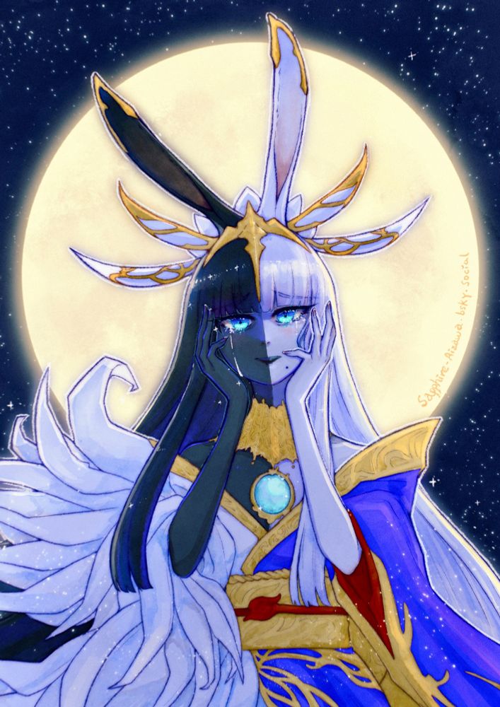 Tsukuyomi (Final Fantasy XIV) fan art by Sapphire Aizawa