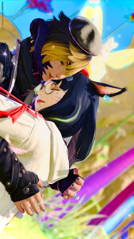 Lorewise they are just adventure partners/raid mates/fishing and sightseeing buddies but look shippable, which is the charming point 😎