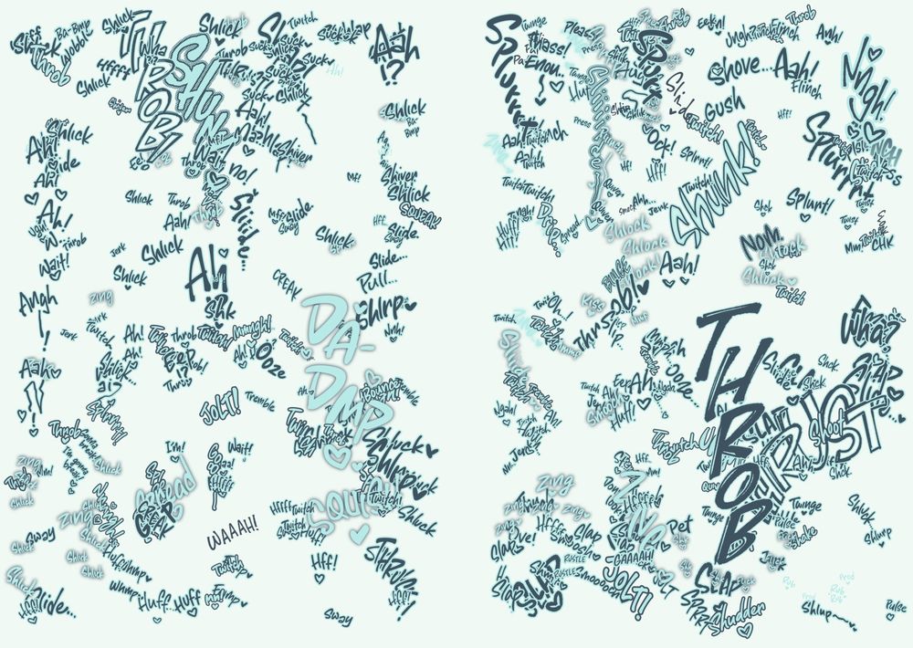 Compilation of handwritten SFX for R18 doujin