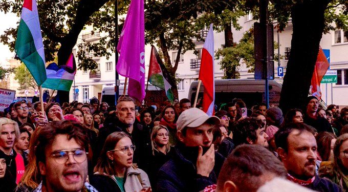 Marsz poparcia dla Palestyny, Zandberg wśród maszerujących