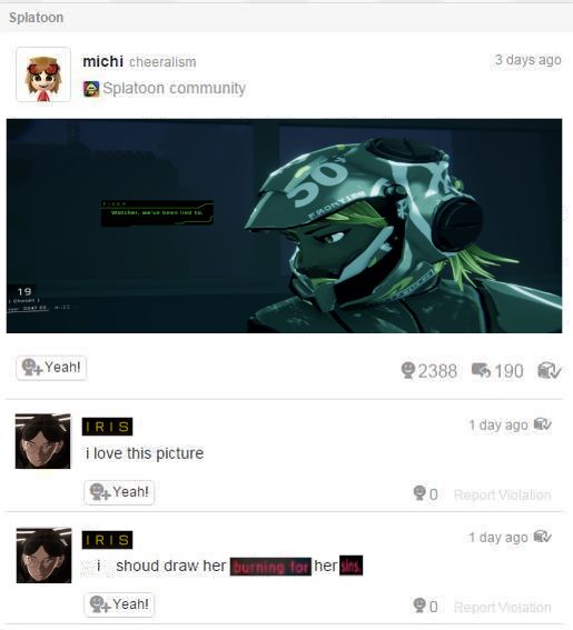 the "you should draw her giving birth" screenshot but the original image is fixer and the replies are from iris and she's saying "i should draw her burning for her sins"