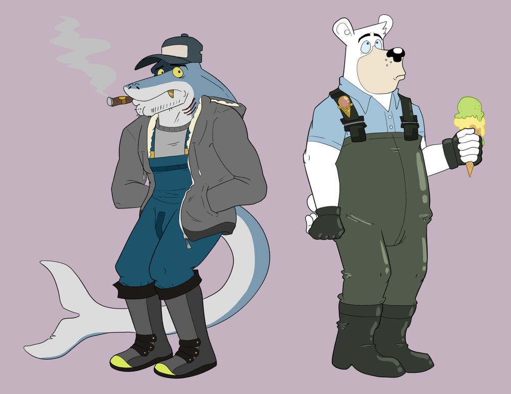 adoptive sailor brothers Gerald and Louie Finley drawn at around circa 2016