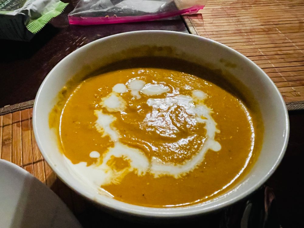 Tomatoes and pumpkin soup 
