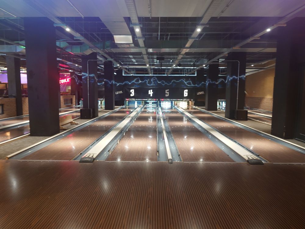 Bowling alley, we were lane 4!