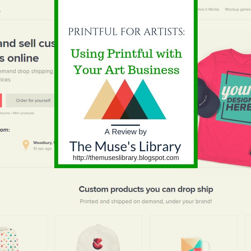 A cover graphic for an article about how to use Printful as an artist.