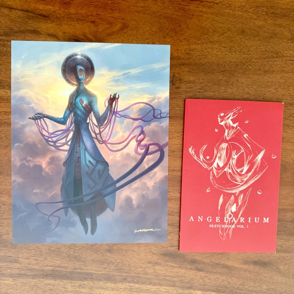 A Kickstarter exclusive print and sketchbook.