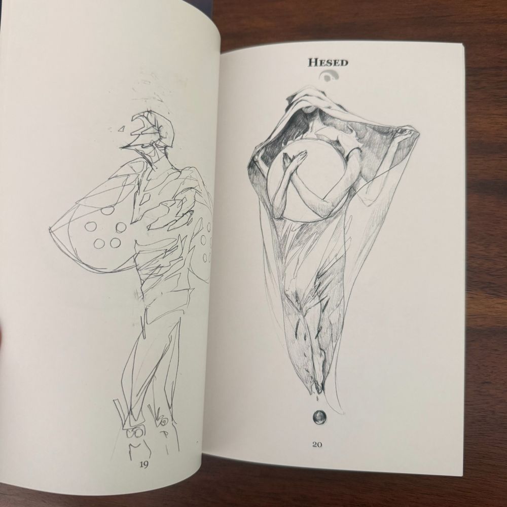 A look inside the sketchbook featuring Eli Manaya's ink sketches.